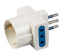 Adattatore multiplo spina, 2 prese 10 A, 1 presa stand. tedesco bianco Bianco