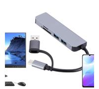 Adattatore multiport hub, splitter USB multiport - Adattatore per mozzi di laptop multifunzionale | Stazione docking resistente all'usura da 10 cm, forniture di telefoni cellulari portatili per il tra