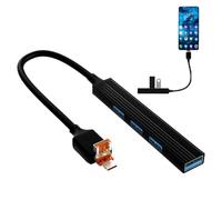 Adattatore Multiport USB C - Distributore USB E Tipo -C Con Due Porte | 4 -Port Distributore USB, Estensione USB Per Laptop, Chiave USB, Disco Rigido, Console, Stampante, Fotocamera, Clavi