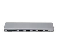 Adattatore multiporta, 5 Gbps dissipazione del calore veloce PD ricarica rapida 7 in 1 Hub di tipo C USB 3.0 HD video per laptop per gamepad