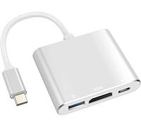Adattatore multiporta AV digitale USB C con uscita HDMI 4K 60Hz, porte di ricarica rapida USB 3.0 e C per Apple MacBook Pro 2016-2023 Air M1 M2 2018-2023, iPad Pro iMac e altri dispositivi USB-C