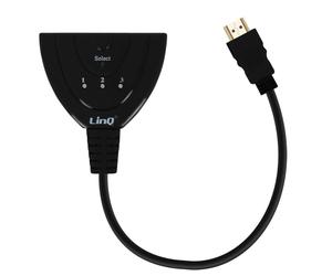 Adattatore multiporta da HDMI Maschio a 3x porte HDMI Femmina LinQ Full HD Nero