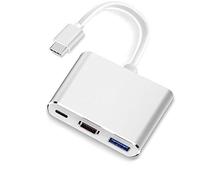 Adattatore multiporta da USB C a HDMI, 3 in 1 USB tipo C Hub Thunderbolt 3 a HDMI/USB3.0/USB C PD, convertitore USB C multifunzionale per iPhone 15Pro Max/MacBook Pro/Air/iMac/Surface Pro7 ecc