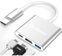 Adattatore multiporta da USB C a HDMI, hub USB C, adattatore da USB C a USB con HDMI 4K + USB 3.0 5 Gbps + alimentazione 100 W, Dongle USB C per iPhone 15, Samsung, MacBook, iPad Pro,