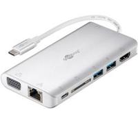 Adattatore multiporta Goobay USB-C Premium 49850 Argento, USB tipo C