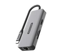 ADATTATORE MULTIPORTA SITECOM CN-5503 - 6 Porte USB-C HDMI Ethernet USB 3 Supporto 4K