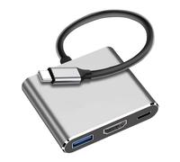 Adattatore multiporta USB C a HDMI, 4K HDMI e USB 3.0, USB C PD100W, connettore di ricarica rapida, adattatore per MacBook Pro, iPad Pro, Chromebook, Dell XPS, Surface, Samsung