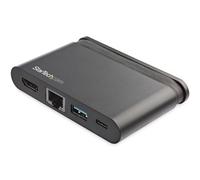 StarTech.com Adattatore multiporta USB C - Dock portatile USB-C con HDMI 4K - Pass-Through PD 3.0 da 100 W, 1x USB-A, 1x USB-C, GbE - Docking station da viaggio per laptop Thunderbolt 3 e USB Type-C - Mac e Windows