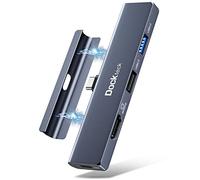 Adattatore multiporta USB C Hub per iPad Pro, dockteck USBC Hub 5 in 1 con PD da 100 W, 4K 60 Hz, HDMI, audio, USB 3.0, dock USB C con impugnatura magnetica per iPad Pro 12.9 2021 2020 2018, iPad Air,