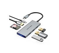 Adattatore multiporta USB C Hub - VENTION 7-in-1 USB-C Dongle con 4k HDMI 100W PD 3 porte USB 3.0 SD/TF lettore di schede per computer portatili MacBook Air, iPad, Mac Pro e dispositivi di tipo C