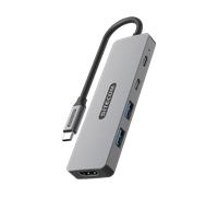ADATTATORE MULTIPORTA USB-C SITECOM CN-5502 - 5 Porte HDMI Ethernet USB 3 Supporto 4K