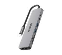 ADATTATORE MULTIPORTA USB-C SITECOM CN-5504 - 7 Porte HDMI Ethernet USB 3 Supporto 4K