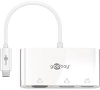 Adattatore multiporta USB-C VG DP+HDMI, 1 pz. in sacchetto di plastica, bianco, 0,14 m - estende il dispositivo USB C a una po NEW