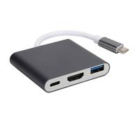 Adattatore multiporta video 4K UHD, plug and play per configurazione immediata, trasferimento dati ad alta velocità con USB 3.0, design compatto e