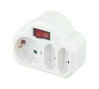 Adattatore Multipresa Compatto 3 Posti Salvaspazio | per interruttore luminoso, spegni singoli dispositivi, risparmio energetico, sicurezza totale
