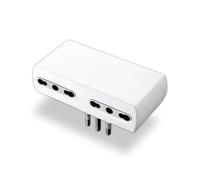 Adattatore Multipresa con 4 Prese 10/16A Bipasso e Spina 16A, Bianca