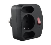 ADATTATORE MULTIPRESA CON INTERRUTTORE REV adattatore combinato 2+1, 230 V, Dispositivi elettrici con spina Schuko o Euro