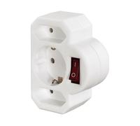 ADATTATORE MULTIPRESA HAMA 00108846, 230 V, Bianco