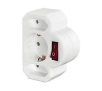 ADATTATORE MULTIPRESA HAMA Multipresa con interruttore, 250 V, Bianco