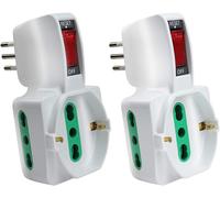 Adattatore Multipresa Tripla Con Interruttore, Italiane 10/16A E 1 Presa Schuko