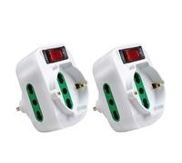 Adattatore Multipresa Tripla con protezione sovraccarico ed interruttore