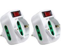 Adattatore Multipresa Tripla,Con Protezione Sovraccarico Ed Interruttore,Adattat