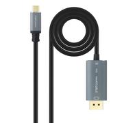 Adattatore Nanocable 10.15.5022 USB-C DisplayPort 8K 2m Alluminio Nero