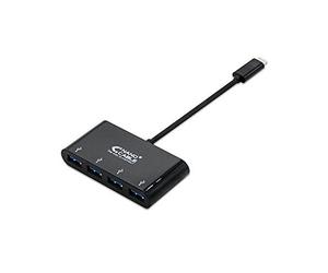 Adattatore nanocavo da USB-C a 4x USB 3.0. USB-C/M-USB 3.0/H Nero 10 cm