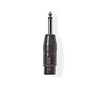 Adattatore Nedis COTP15940BK XLR Femmina a Jack 6,35 mm Mono Maschio Nero