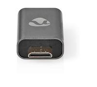 Adattatore HDMIT | HDMIT Maschio / Mini connettore HDMI T | HDMI T femmina / Uscita HDMI T | Placcato oro | Dritta | Alluminio | Grigio Canna di Fucile | 1 pz. | Confezione con finestra