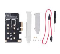Adattatore NGFF M.2 a PCIe, Cavo PCIe 3.0 Ad Ampia compatibilità per SSD da 2280 Mm 2260 Mm 2242 Mm, Supporto Doppio SSD M.2 con Installazione Semplice, per SSD NGFF NVME M Key
