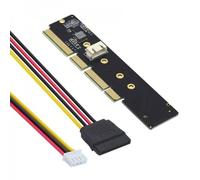 System-S NGFF Adattatore M.2 Key NVME AHCI SSD a PCI E 3.0 35 cm cavo per SSD da 110 80 mm
