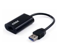 Adattatore Nilox NXADAP05 USB 3.0 a RJ45 Gigabit Ethernet Nero