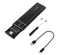 Adattatore Nvme M2 SSD Enclosure USB 3.1 Tipo-C Protocollo esterno M e per Supporta Ethernet Chiavi Grafica Nero