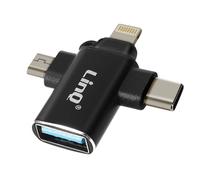 Adattatore OTG 3 in 1 USB-C, Micro-USB, Lightning a USB 3.0 compatto - Nouvo