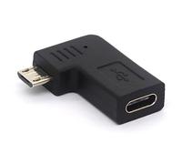 Adattatore OTG ad angolo retto di tipo C, da USB C femmina a micro USB maschio OTG (On the Go) adattatore di ricarica dati convertitore (Micro maschio a TypeC femmina)