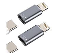 Adattatore OTG per iPhone OTG da USB C femmina a Lightning maschio (confezione da 2) per caricabatterie Apple Dongle di sincronizzazione dati di tipo c Lettore di schede Flash Drive Tastiera Mouse U