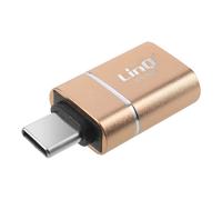 LinQ Adattatore OTG USB a USB C Compatto e Pratico, Oro
