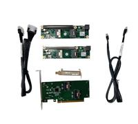 Adattatore PCI Express X16 4.0 PCIE4.0 a SFF-8654 8I Slim SAS 2* SFF-8654 8I a PCI-E X8X8 piastra di base +2* SFF-8654 8I a SFF-8654 8I 70CM cavo di intersezione