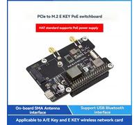 Adattatore PCIe a M.2 E KEY per Raspberry Pi 5 con espansione PoE HAT+