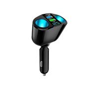 Adattatore per accendisigari auto con 2 prese, caricatore con voltmetro a LED, doppia porta USB e ricarica rapida da 20 W Type C PD