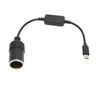 Adattatore per Accendisigari da 5 V USB C Maschio a 12 V, Convertitore Adattatore di Alimentazione, Accendisigari per Auto da USB C Maschio a 12 V Femmina con Cavo da 30 Cm