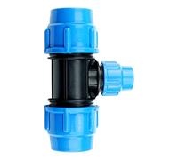 Adattatore per Acqua Pe Tee - Morsetto Connettore a 3 Vie - Raccordo in Plastica Resistente (20 Mm/25 Mm/32 Mm/40 Mm/50 Mm/63 Mm), 1 Pezzo (Nero, 32 X 20 X 32 Mm)/Blue/63 * 50 * 6M