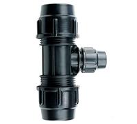 Adattatore per Acqua Pe Tee - Morsetto Connettore a 3 Vie - Raccordo in Plastica Resistente (20 Mm/25 Mm/32 Mm/40 Mm/50 Mm/63 Mm), 1 Pezzo (Nero, 32 X 20 X 32 Mm)/Black/40 * 32 * 40Mm
