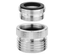 Adattatore per aeratore per rubinetto multiuso da 2 per tubo standard da 3/4 pollici Piastra cromata a tenuta stagna Forniture per cucina da bagno Adattatore da rubinetto a tubo