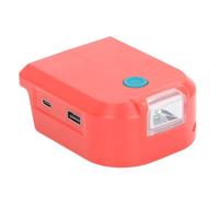 Adattatore per alimentazione a batteria al litio, caricabatterie USB e Type C per batterie agli ioni di litio da 14,4-18 V con luce di lavoro a LED, compatibile con le serie 48 -