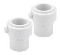 Adattatore per asta per ombrellone da piscina per manicotto stabilizzatore, anelli riduttori da 3,8 cm e 3,4 cm, boccola di base per AquaStar Waterways foro filettato singolo (confezione da 2)