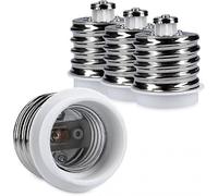 Adattatore per attacco 4x - Convertitore da attacco E40 a E27 - Adattatore per portalampada con base E27 per lampadina alogena a LED