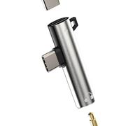 Adattatore per auricolari USB C (2 in 1) Cavo di tipo C a jack da 3,5 mm Cavo caricabatterie audio cuffie auto Accessorio auricolari compatibile per Samsung Per Apple per iPhone15 Pro Max Per Ipad Pro