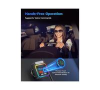Adattatore per Auto 5.3 da 54 W con 4 Porte di Ricarica, Trasmettitore Radio Fm Wireless con Riproduzione Dei Bassi, Chiamate In Vivavoce